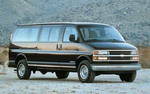 1998 Chevrolet Express 2 Dr G3500 LS Express Van Extended Shown