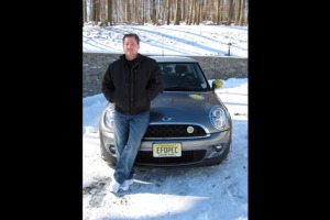 Tom Moloughney and his Mini E