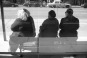 People on Bus Bench