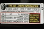 Tire Pressure Information Label