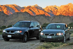 2005 Volvo S40 and 2005 BMW X3 