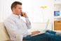 Caller with Laptop